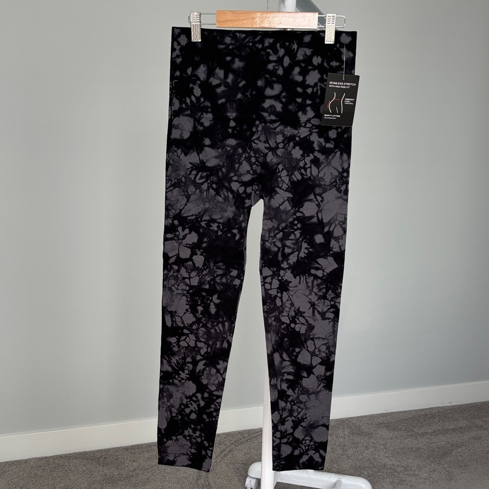 Bagatelle Black Tie-Dye High Rise Leggings
